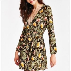 Urban Outfitters long sleeve wrap mini dress